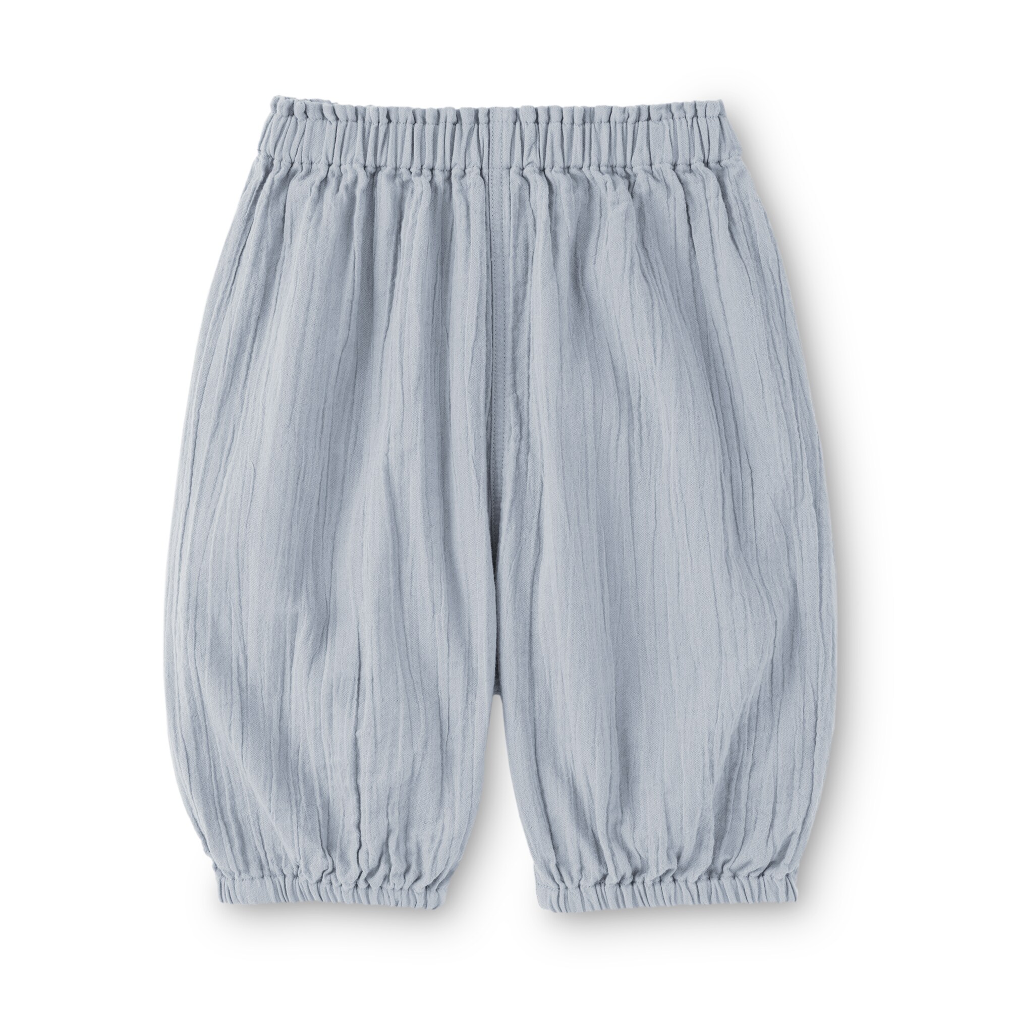 ベビー　おなかすっぽり楊柳ガーゼ七分丈パンツ