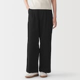 婦人　ムラ糸　チノタックワイドパンツ