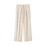 婦人　ムラ糸　チノタックワイドパンツ