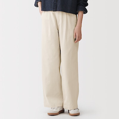 婦人　ムラ糸　チノタックワイドパンツ（2025年仕様）