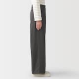 婦人　ムラ糸　チノタックワイドパンツ