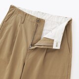 婦人　ムラ糸　チノタックワイドパンツ