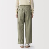 婦人　洗いざらしバックサテン　ベイカーパンツ