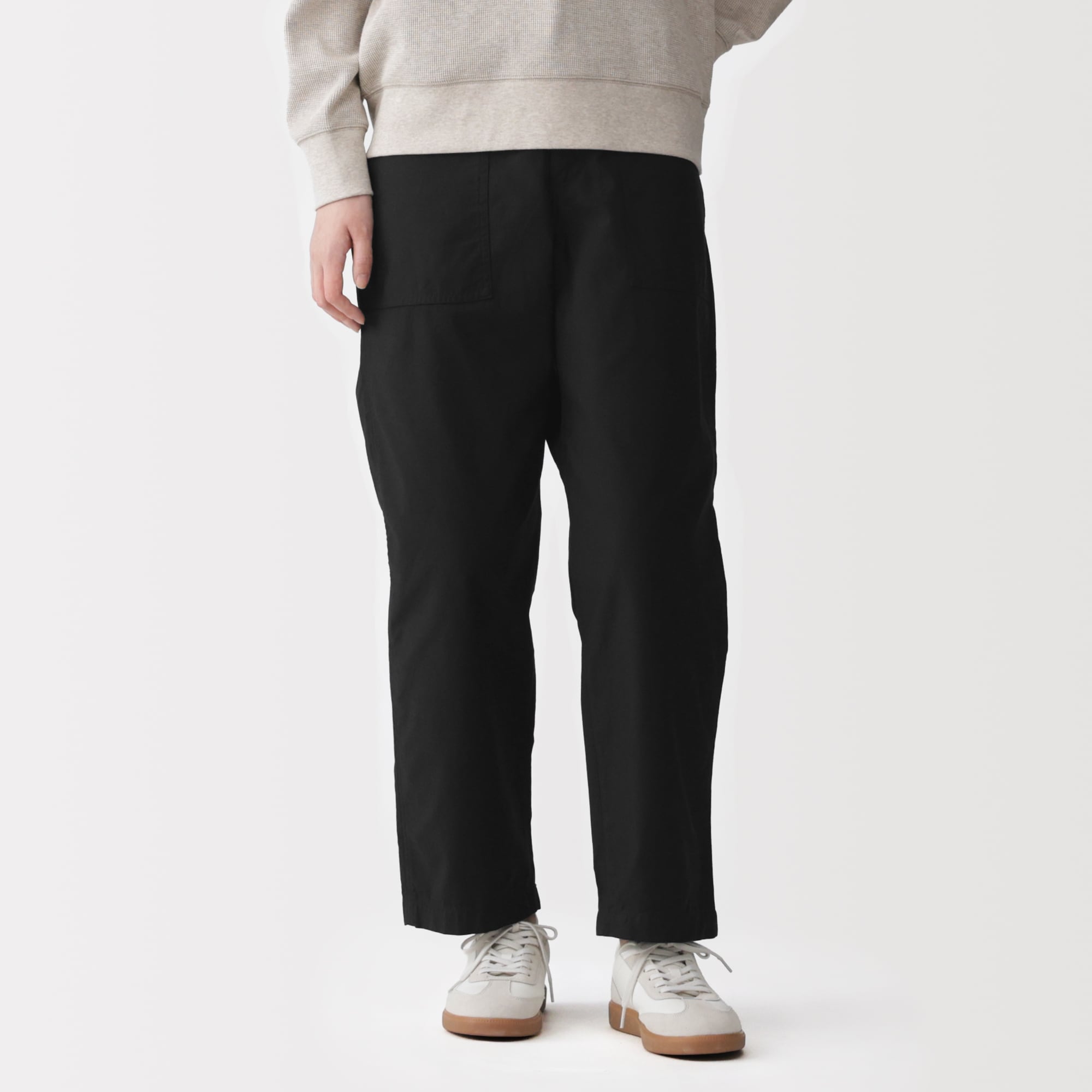 婦人　洗いざらしバックサテン　ベイカーパンツ