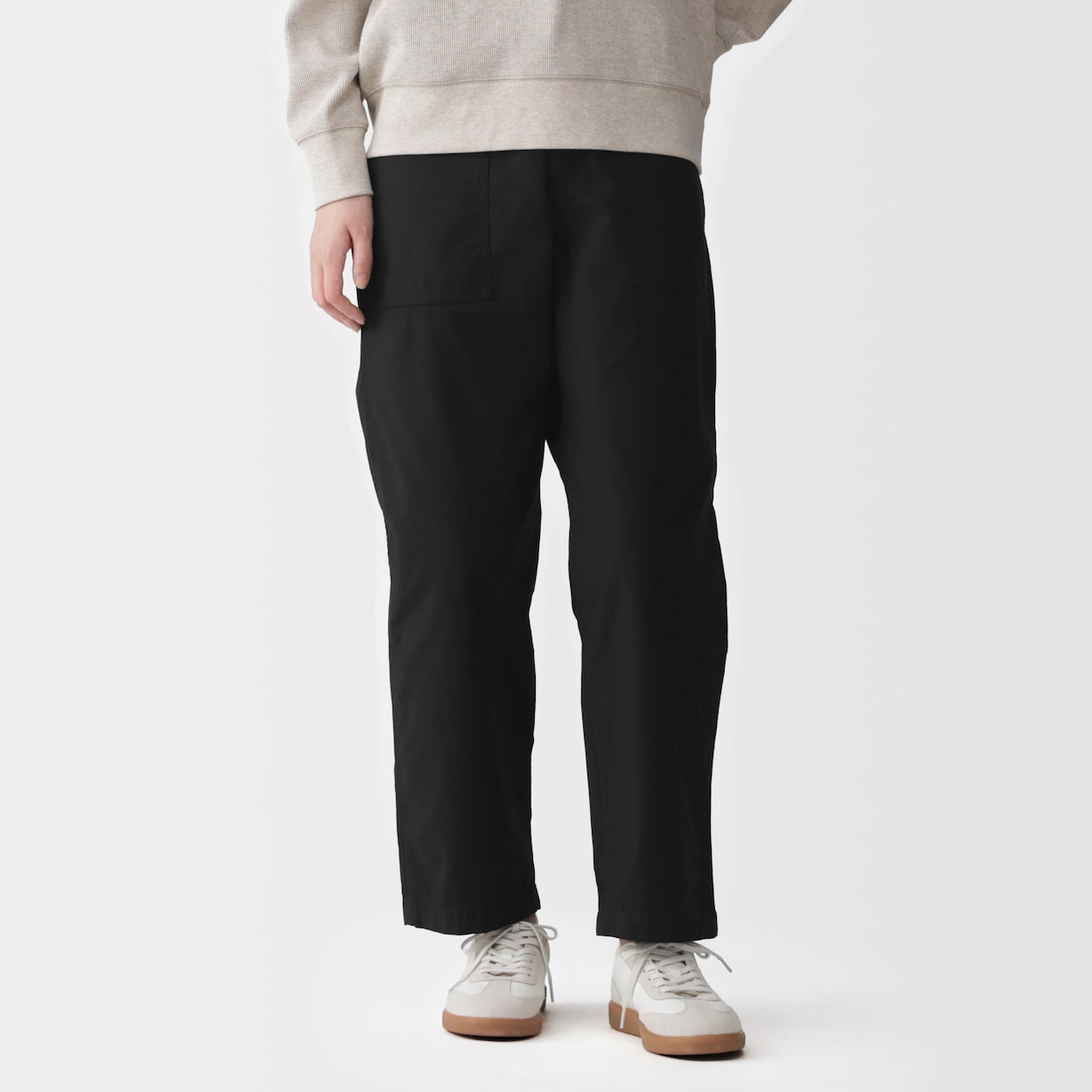 婦人　洗いざらしバックサテン　ベイカーパンツ