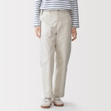 婦人　洗いざらしバックサテン　ベイカーパンツ