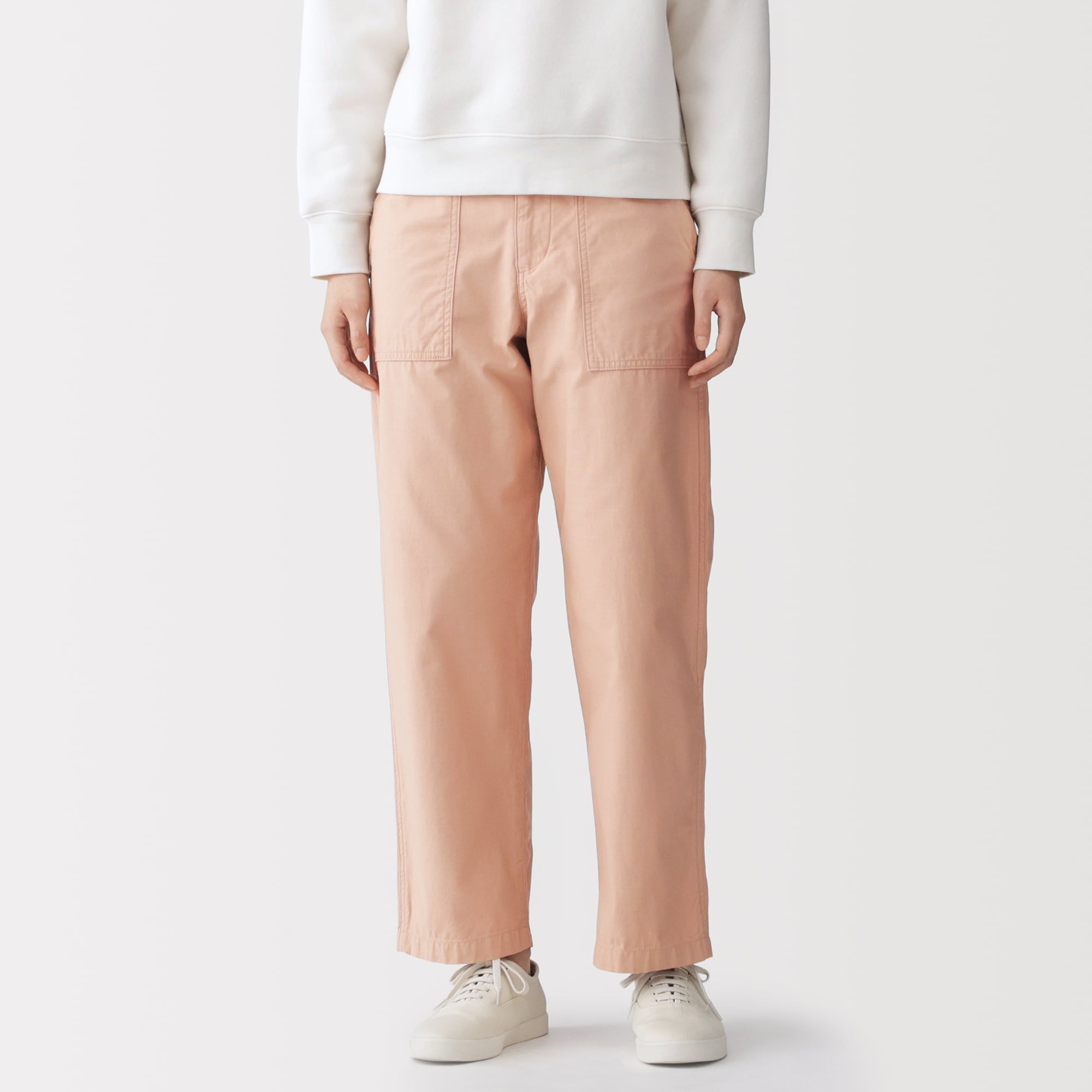 婦人 洗いざらしバックサテン ベイカーパンツ | 無印良品