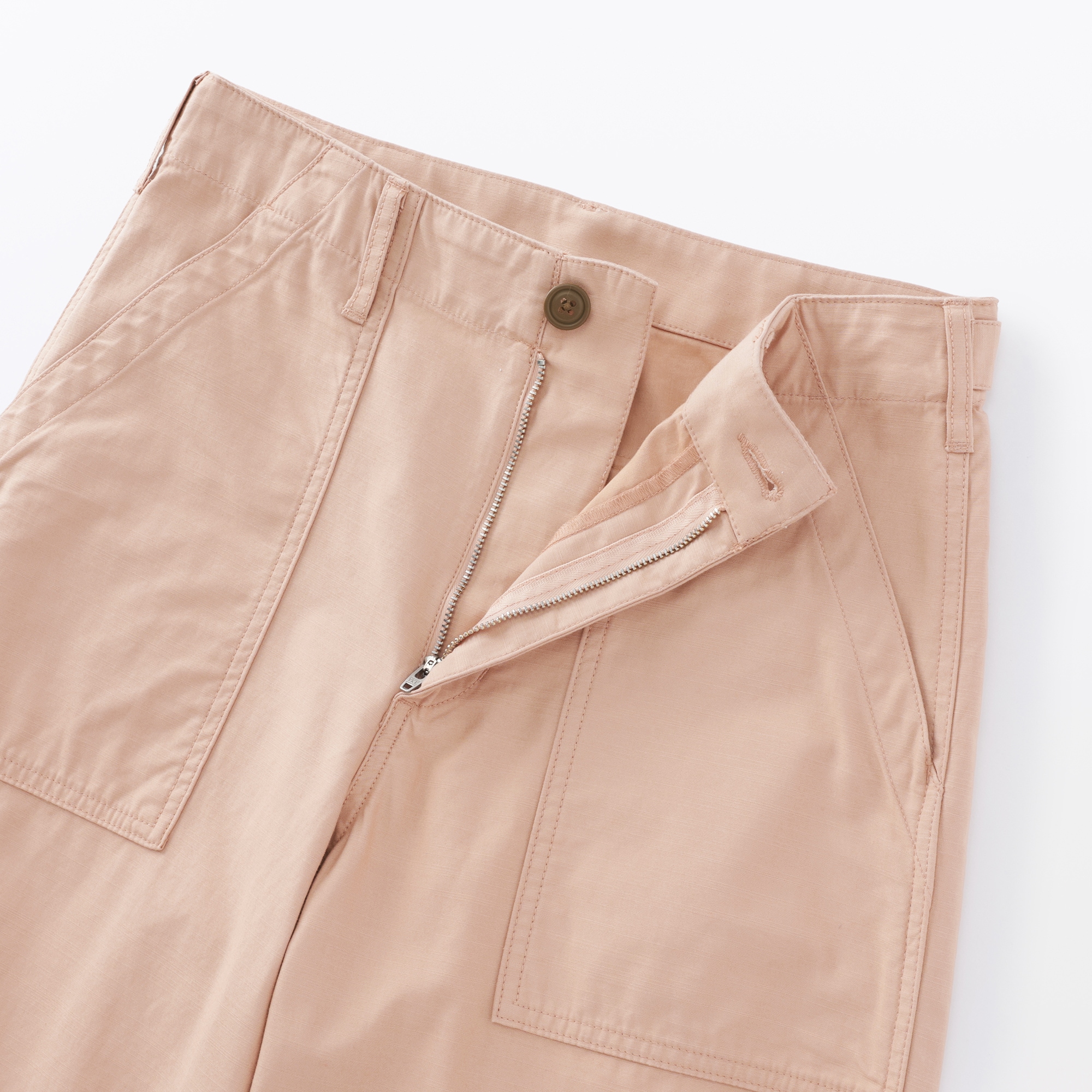 婦人　洗いざらしバックサテン　ベイカーパンツ