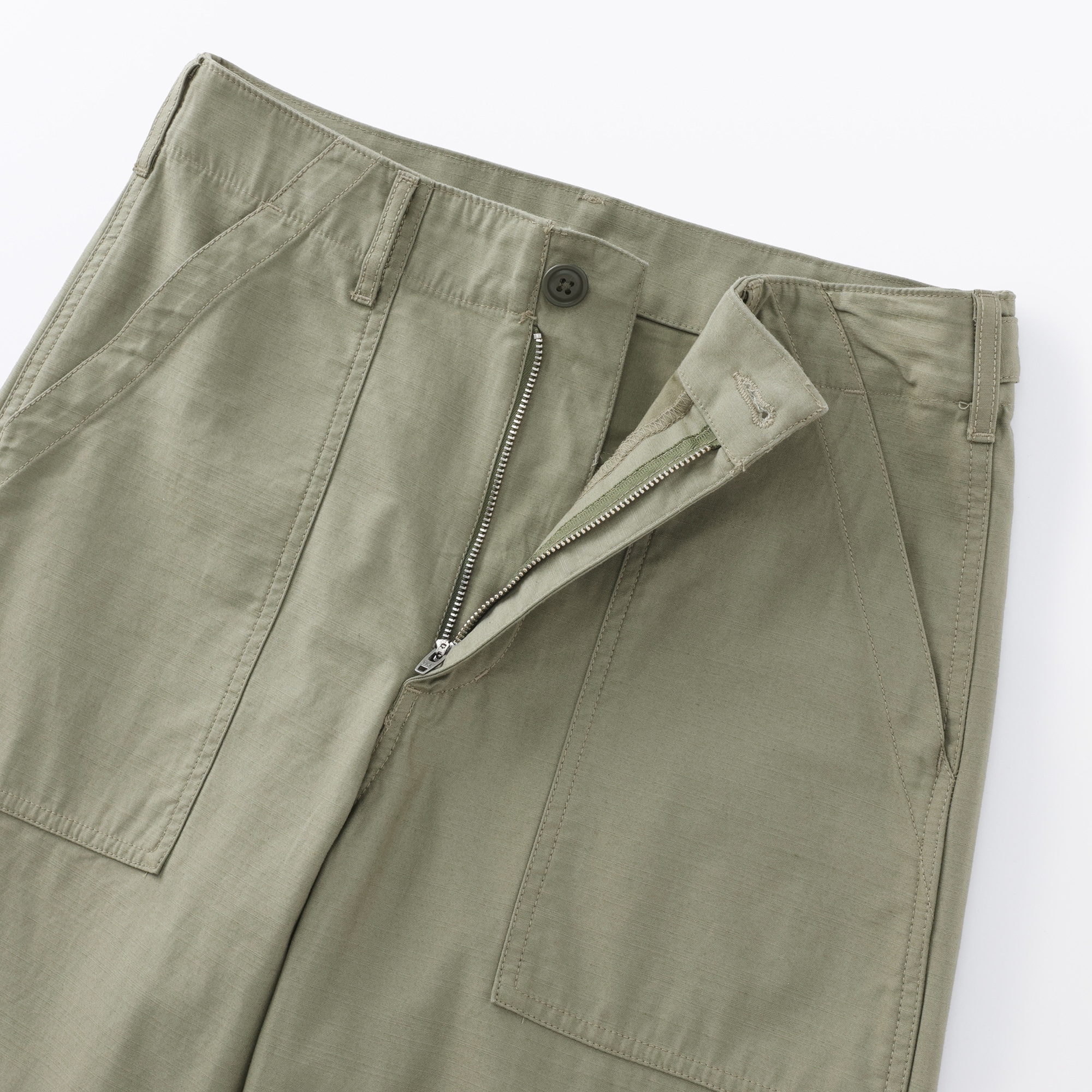 婦人　洗いざらしバックサテン　ベイカーパンツ