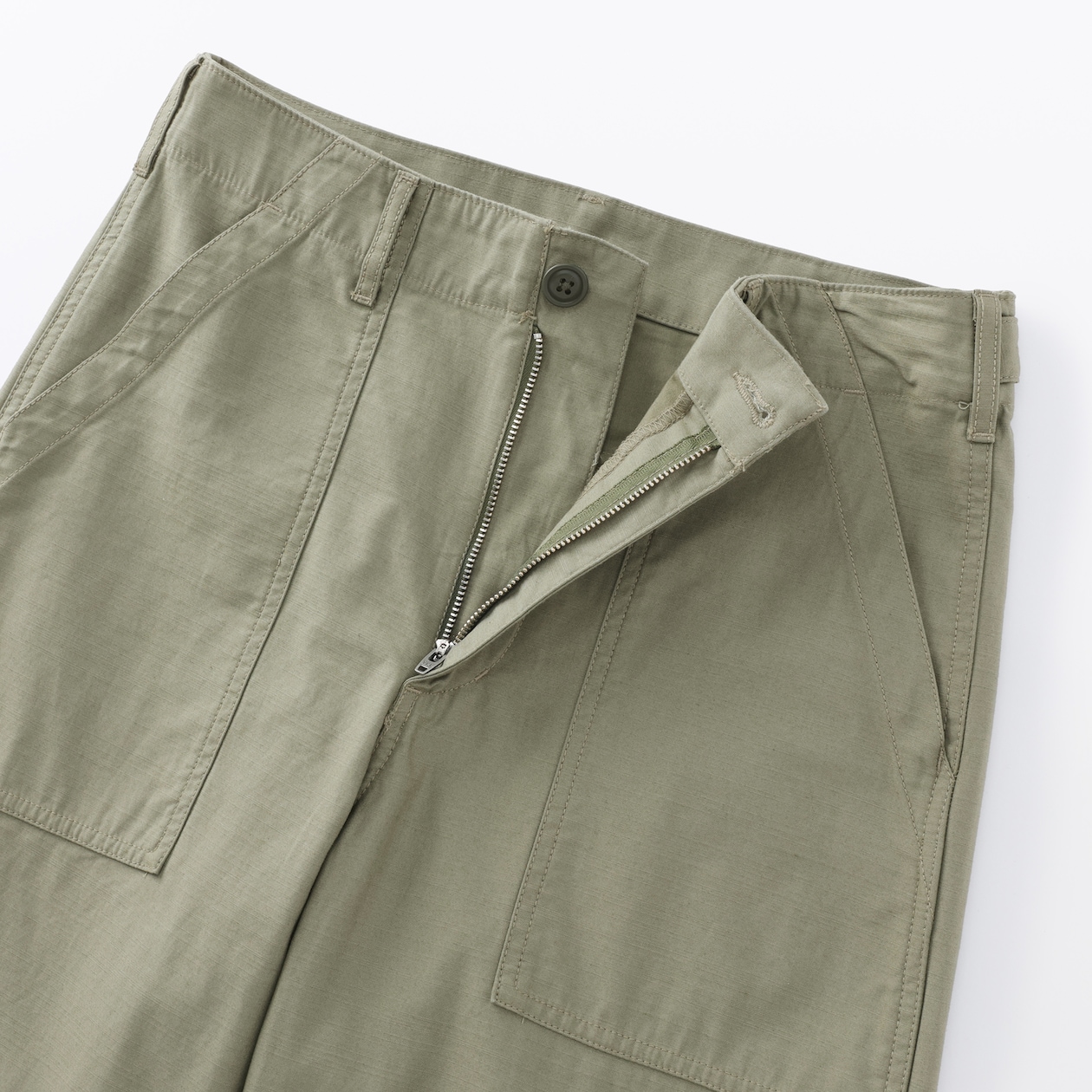 婦人　洗いざらしバックサテン　ベイカーパンツ