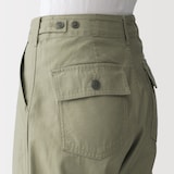 婦人　洗いざらしバックサテン　ベイカーパンツ