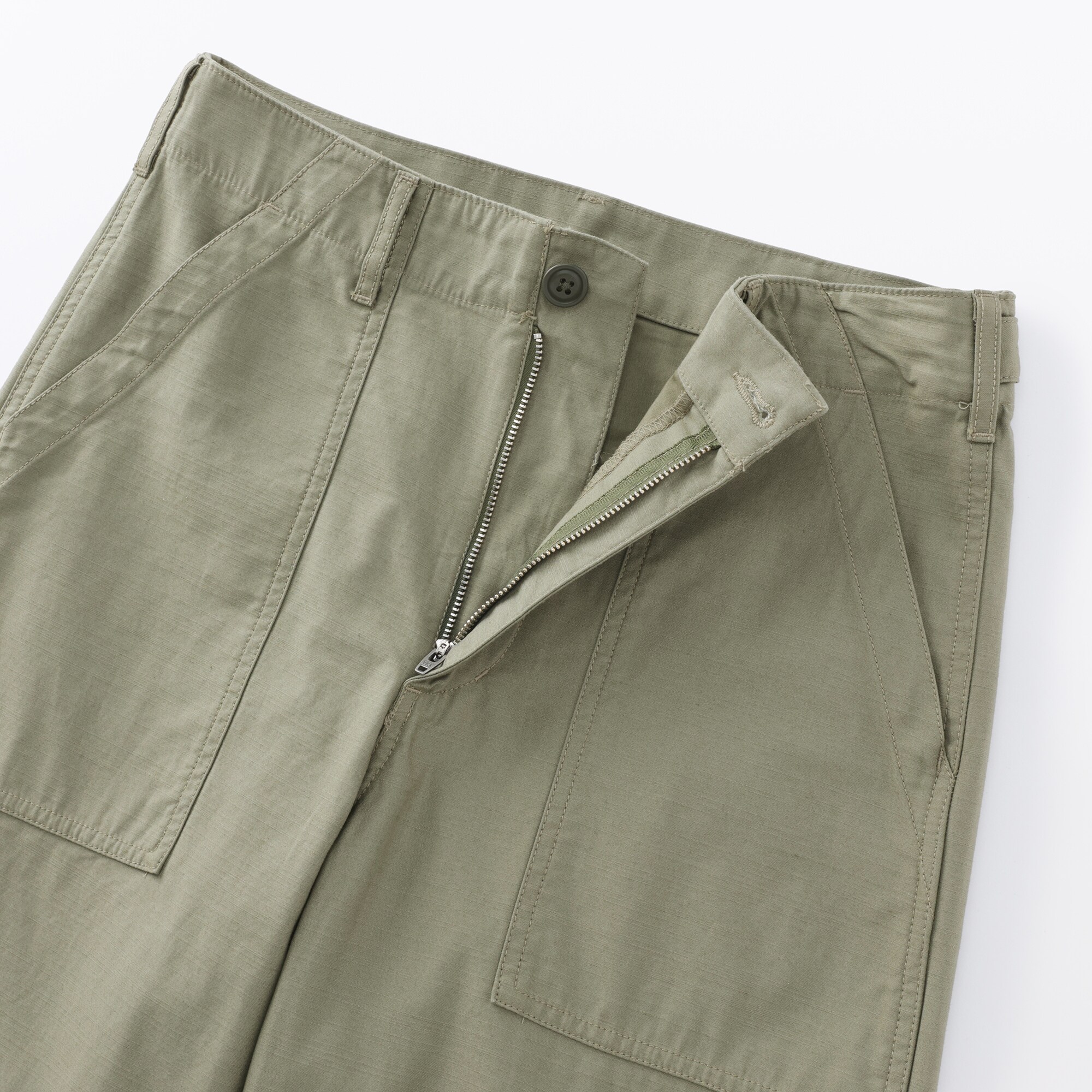 婦人　洗いざらしバックサテン　ベイカーパンツ