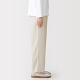 婦人　ヘンプ混ツイル　ストレートパンツ