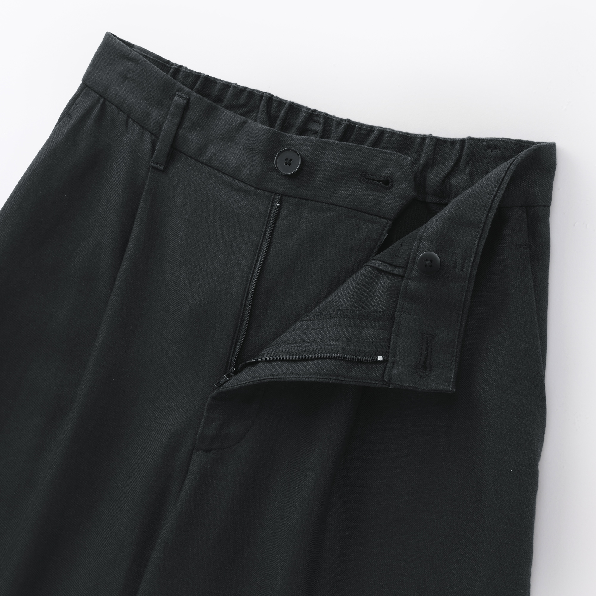 婦人　ヘンプ混ツイル　ストレートパンツ