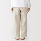 婦人　ヘンプ混ツイル　ストレートパンツ