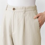 婦人　ヘンプ混ツイル　ストレートパンツ