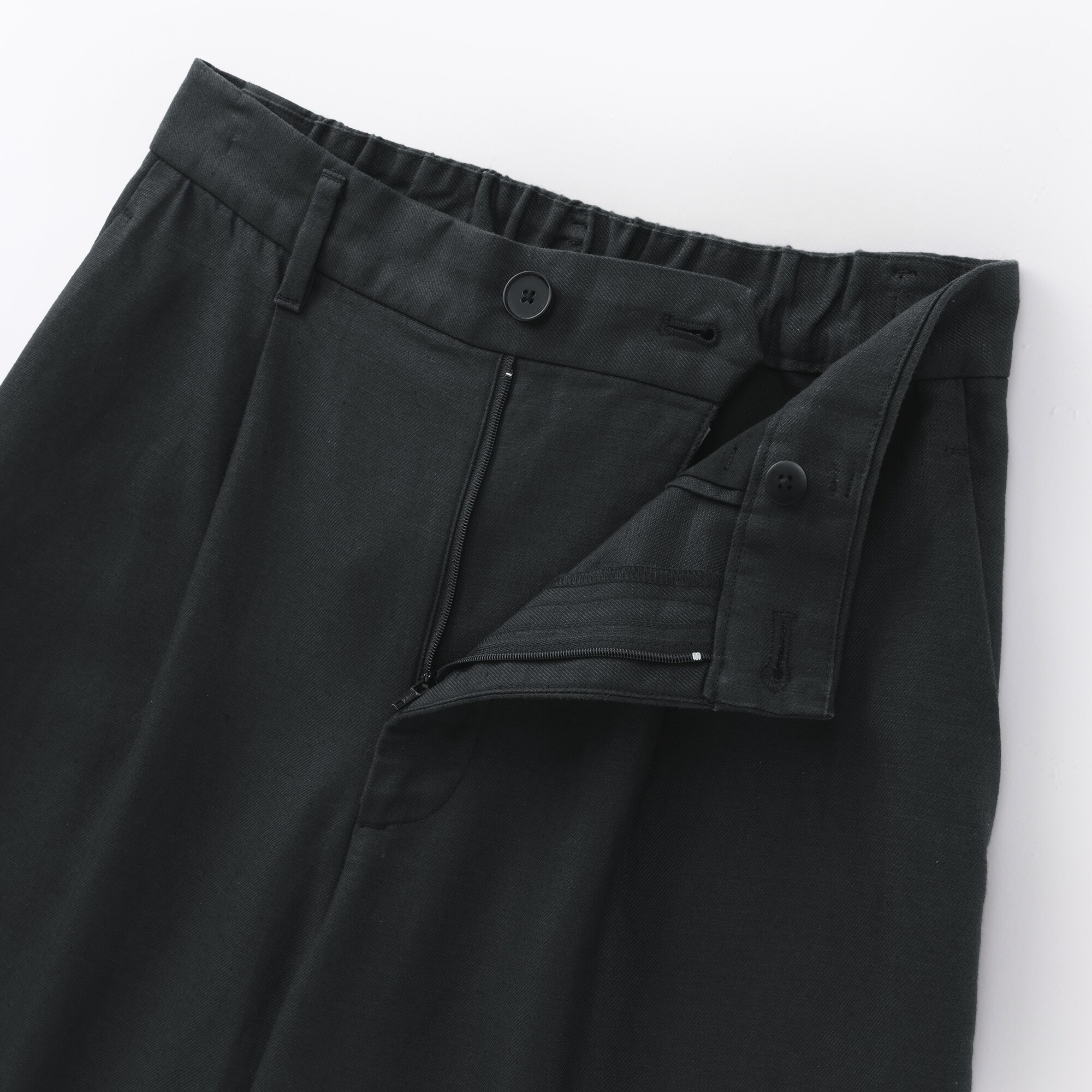 婦人　ヘンプ混ツイル　ストレートパンツ