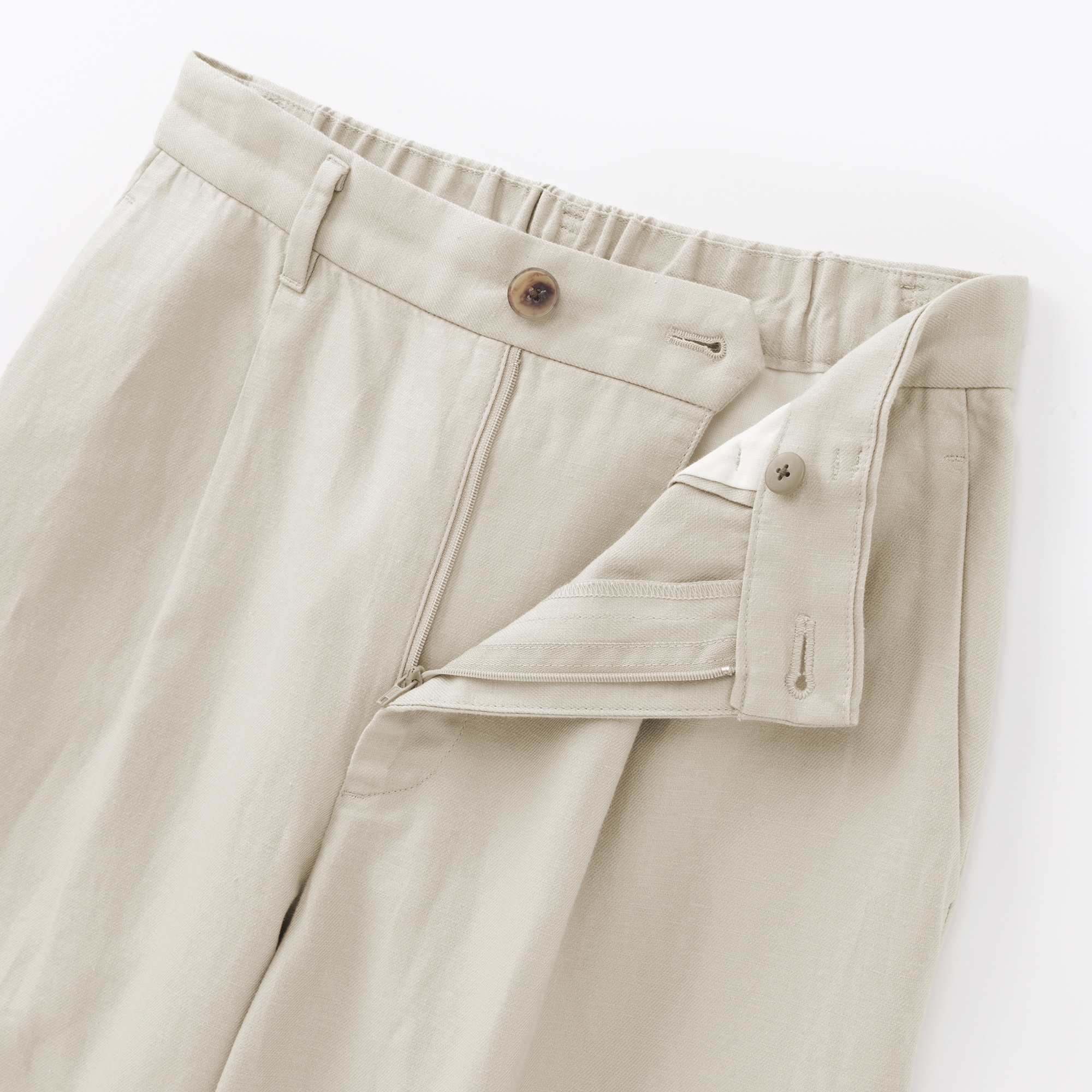 婦人　ヘンプ混ツイル　ストレートパンツ