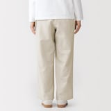婦人　ヘンプ混ツイル　ストレートパンツ