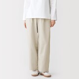 婦人　ヘンプ混ツイル　ストレートパンツ