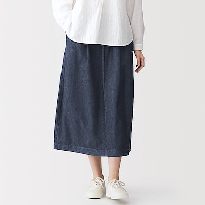 【１２月中旬発売予定】婦人　洗いざらしデニム　イージースカート