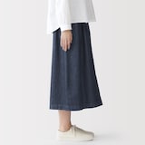 婦人　洗いざらしデニム　イージースカート