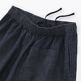 婦人　カポック混　ライトデニムスカートパンツ