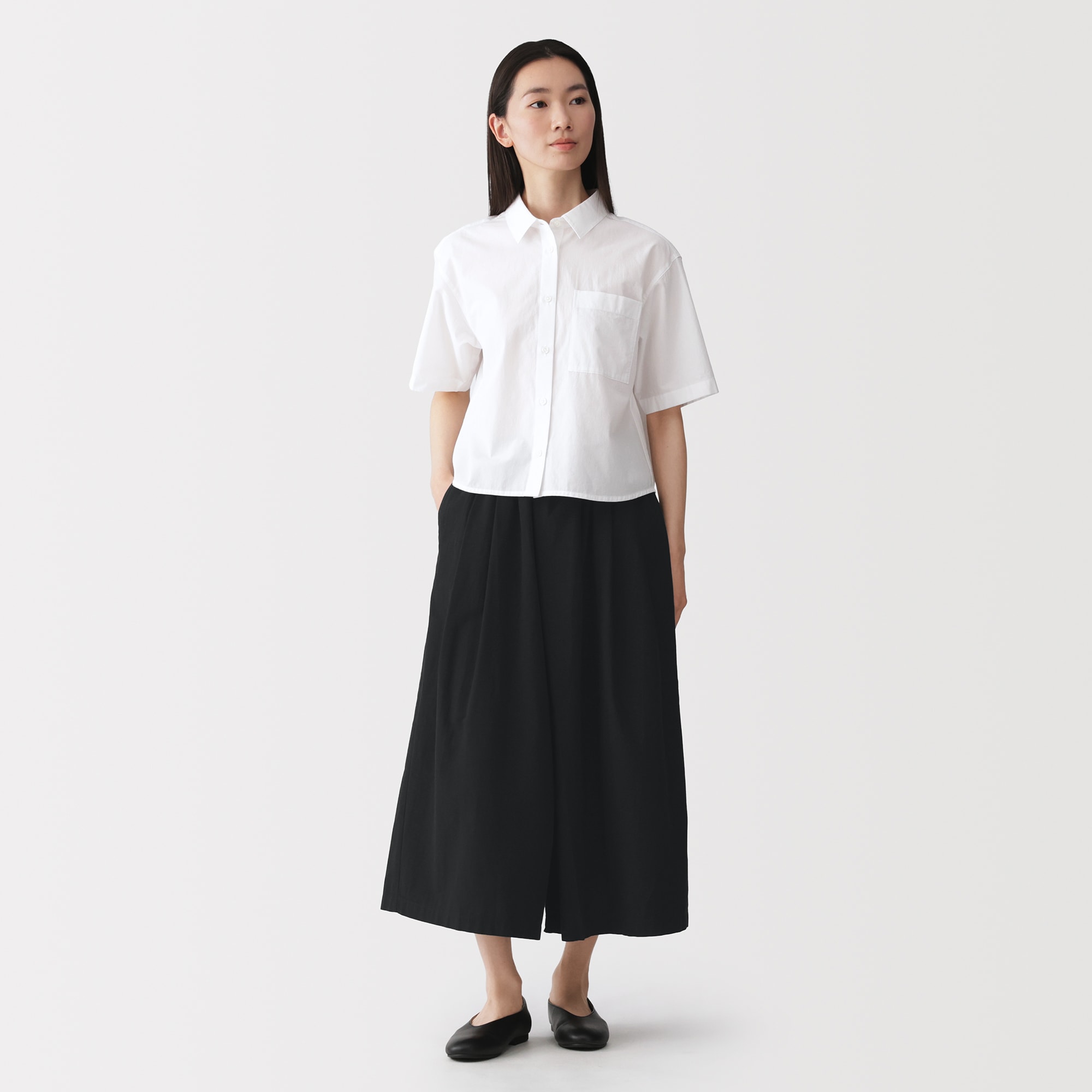 婦人　涼感　スカートパンツ