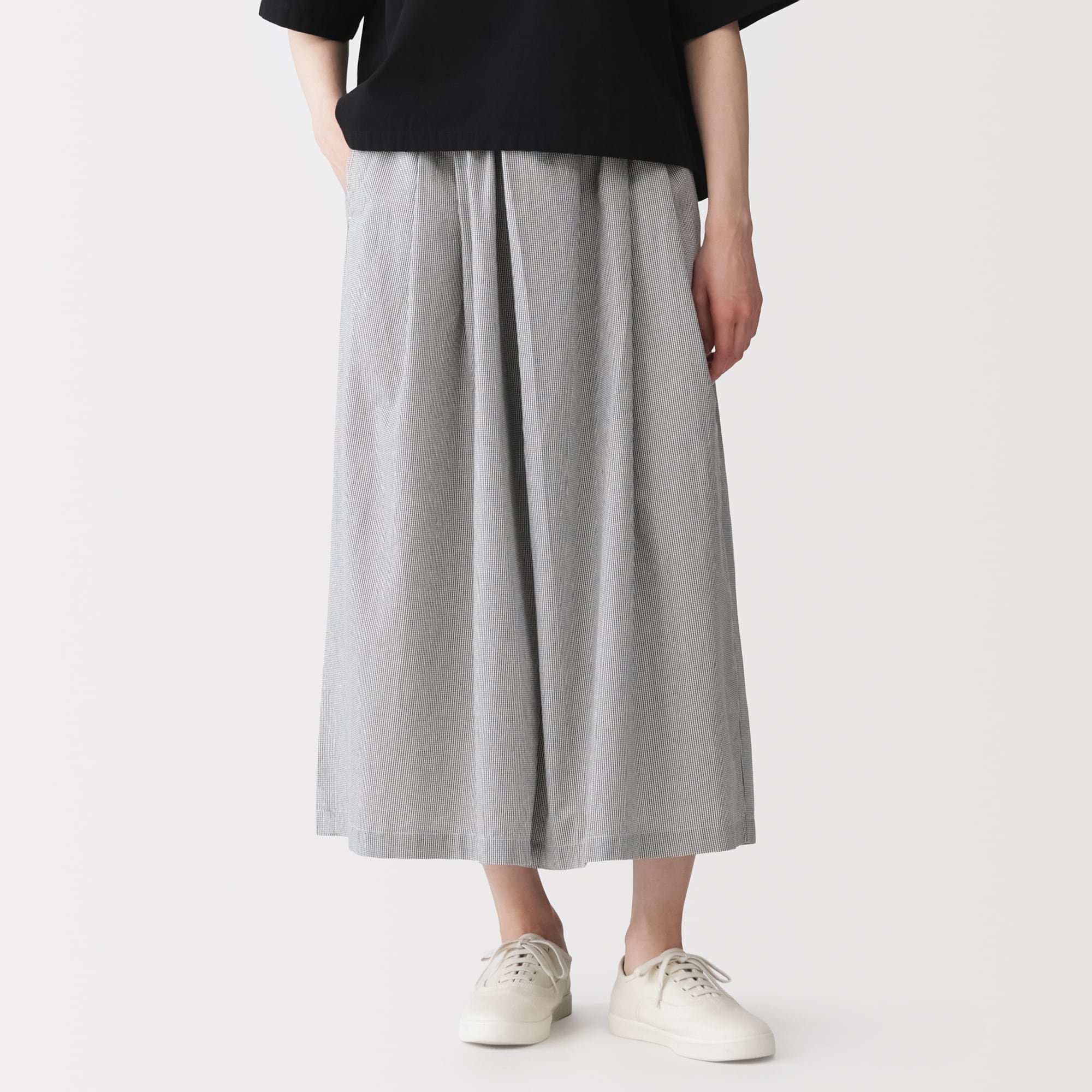 婦人　涼感　スカートパンツ