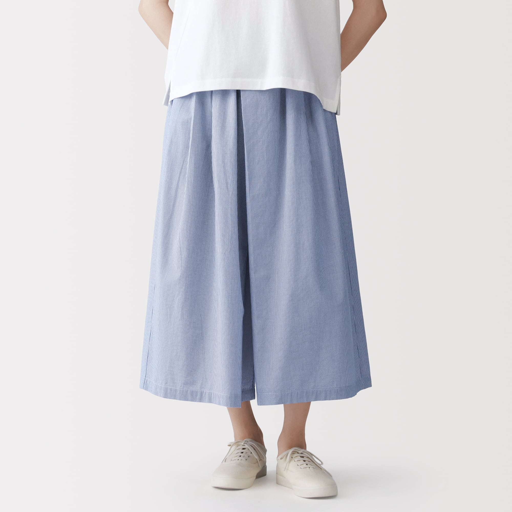 婦人　涼感　スカートパンツ