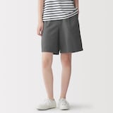 婦人　ヘンプ混ツイル　ハーフパンツ