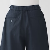婦人　ヘンプ混ツイル　ハーフパンツ