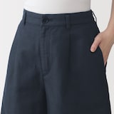 婦人　ヘンプ混ツイル　ハーフパンツ