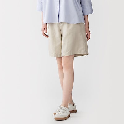 【４月下旬発売予定】婦人　ヘンプ混ツイル　ハーフパンツ