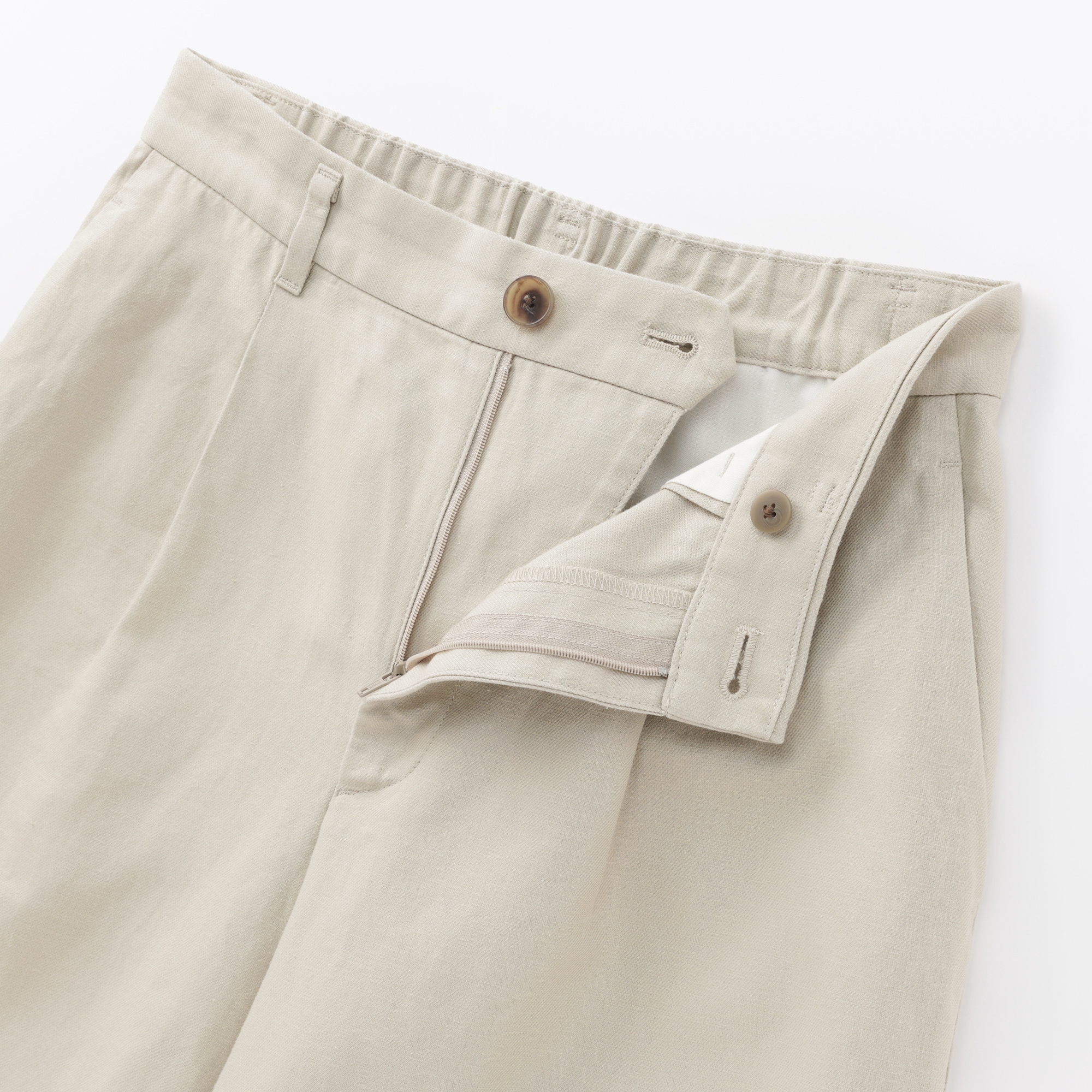 婦人　ヘンプ混ツイル　ハーフパンツ