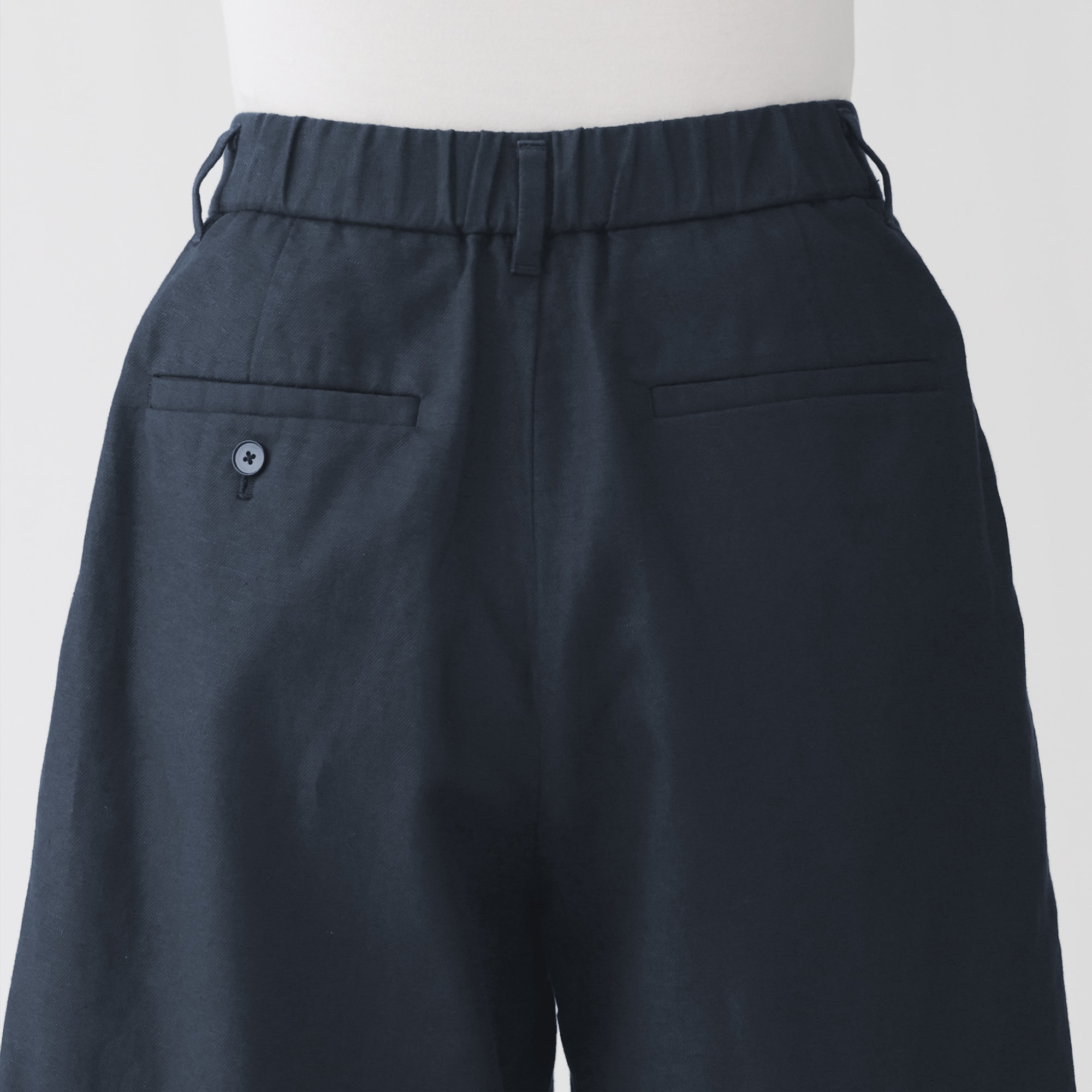 婦人　ヘンプ混ツイル　ハーフパンツ