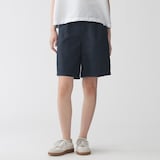 婦人　ヘンプ混ツイル　ハーフパンツ