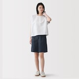 婦人　ヘンプ混ツイル　ハーフパンツ