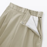 婦人　高密度ツイル　ワイドテーパードパンツ