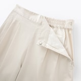 婦人　高密度ツイル　ワイドテーパードパンツ