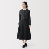 婦人　高密度ツイル　タックフレアスカート