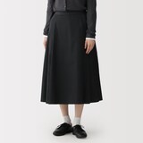 婦人　高密度ツイル　タックフレアスカート