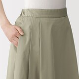 婦人　高密度ツイル　タックフレアスカート