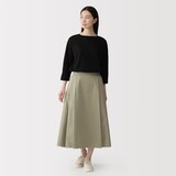 婦人　高密度ツイル　タックフレアスカート