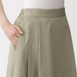 婦人　高密度ツイル　タックフレアスカート