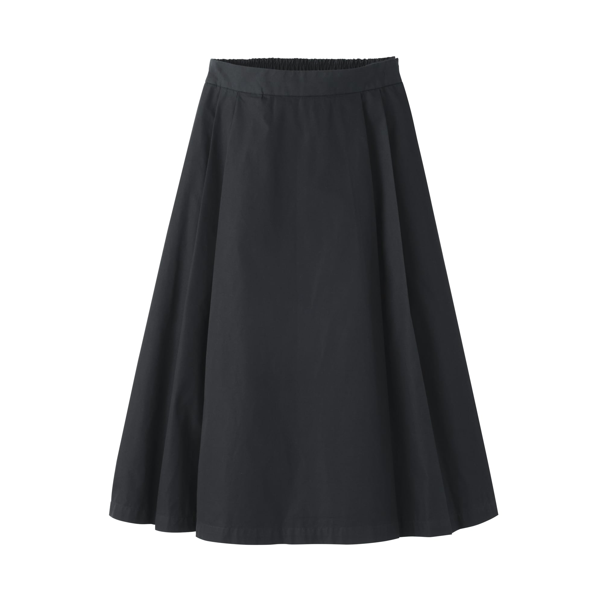 婦人　高密度ツイル　タックフレアスカート