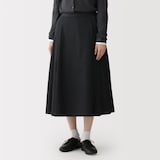 婦人　高密度ツイル　タックフレアスカート