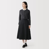 婦人　高密度ツイル　タックフレアスカート