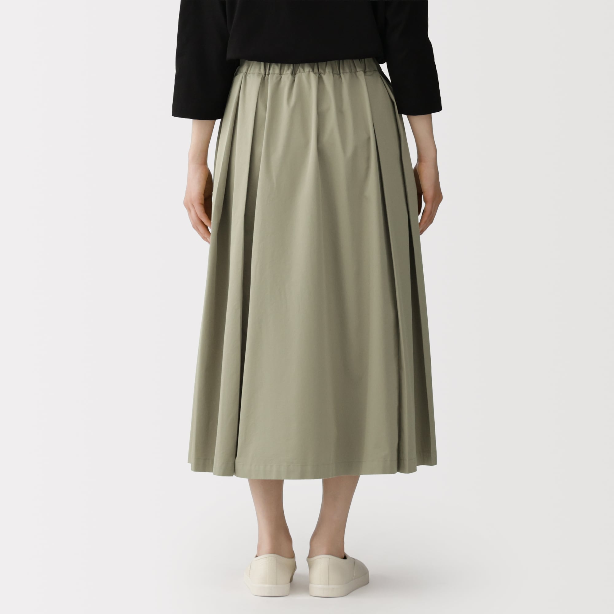 婦人 高密度ツイル タックフレアスカート | 無印良品