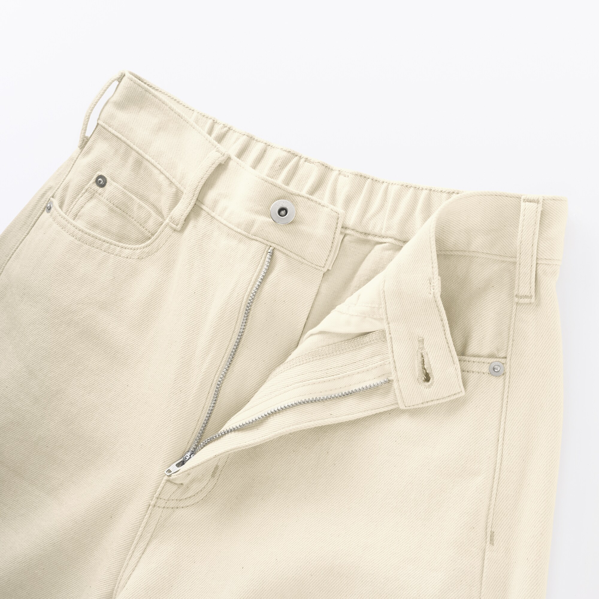 婦人　木の実から作ったカポック混　コクーンパンツ　生成